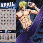 One Piece Calendario 2016_Sanji