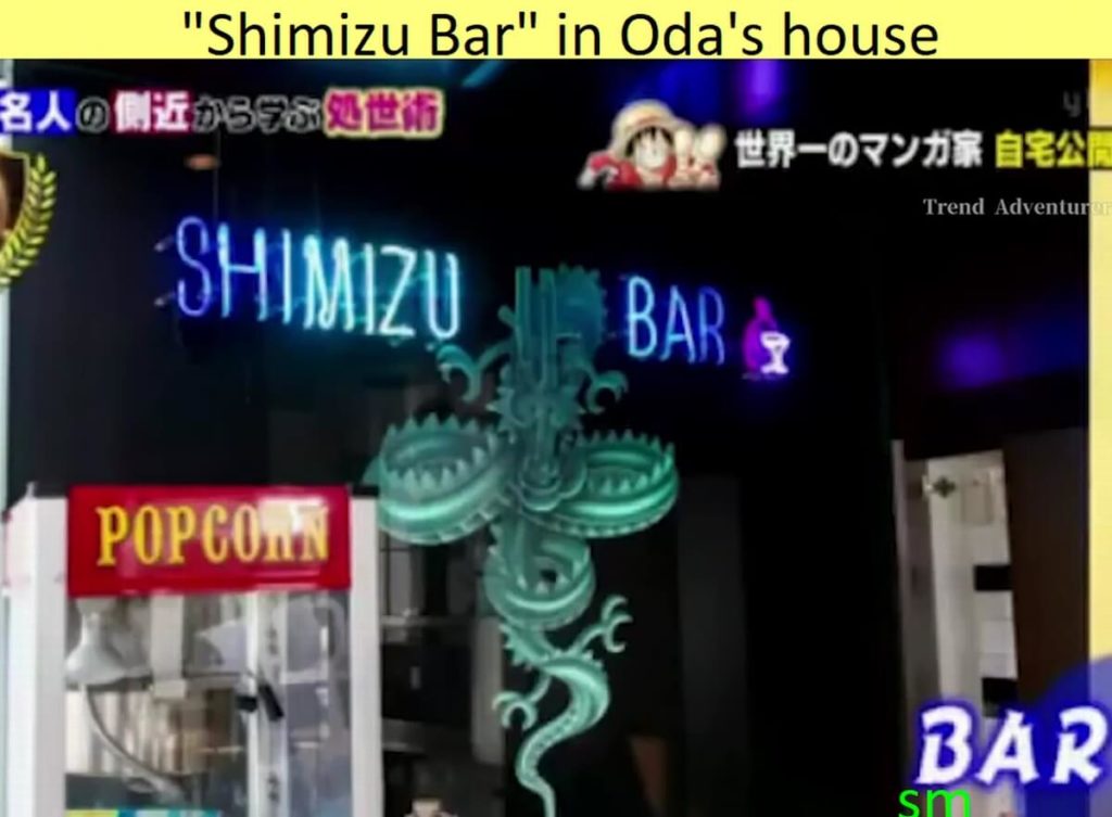 Oda fez um bar na casa com o nome do seu amigo